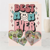 お洒落レトロマ最高のマハート形フォト カード (正面)