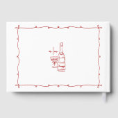 お洒落レトロレッドハンドドロー結婚ズ ゲストブック (裏面)