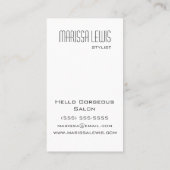 お洒落レトロヴィンテージ美容師名刺 名刺 (裏面)