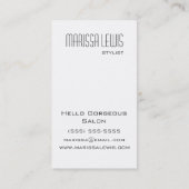 お洒落レトロヴィンテージ美容師名刺 名刺 (裏面)