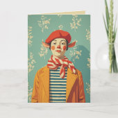 お洒落レトロ小妖精や小人 カード (正面)