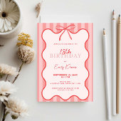 お洒落レトロ18縁どthバースデーパーティー 招待状