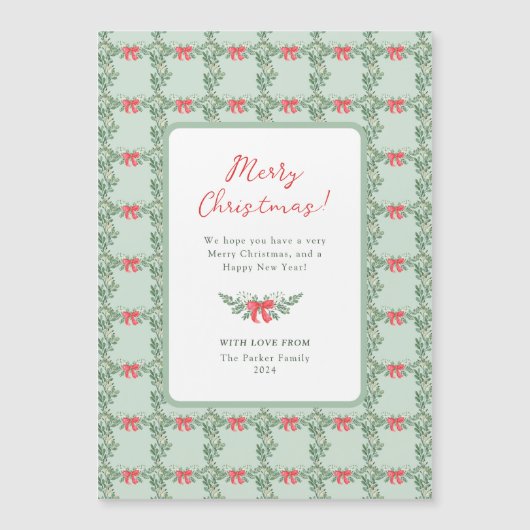 お洒落レトロ | Merry Christmas磁気カード (正面)