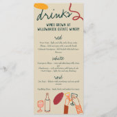 お洒落ワイナリーランチディナー誕生日 メニュー (裏面)