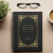 お洒落ヴィンテージエレガント金ゴールドとブラックブックカバー プランナー手帳