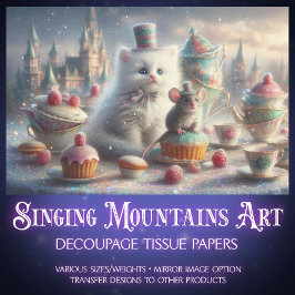 お洒落ヴィンテージティーマウスの切り離し 薄葉紙