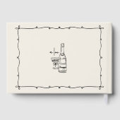 お洒落ヴィンテージハンドドロー結婚ド ゲストブック (裏面)