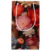 お洒落ヴィンテージバニー春開花 スモールペーパーバッグ (正面)