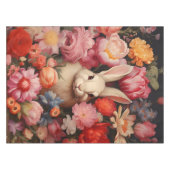 お洒落ヴィンテージバニー春開花 テーブルクロス (正面(横))