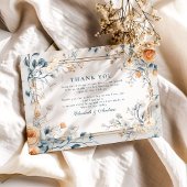 お洒落ヴィンテージフローラ結婚シダ サンキューカード