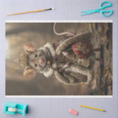 お洒落ヴィンテージマウスのクイーン切り離し 薄葉紙 (クラフト)