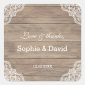 お洒落ヴィンテージレースオールドバ結婚ンズ スクエアシール (正面)