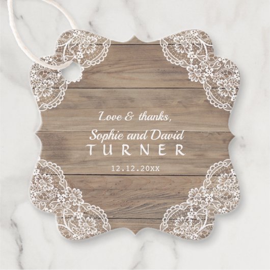 お洒落ヴィンテージレースオールドバ結婚ンズ フェイバータグ (正面)