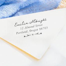 お洒落ヴィンテージ手書き差出人住所 ラバースタンプ