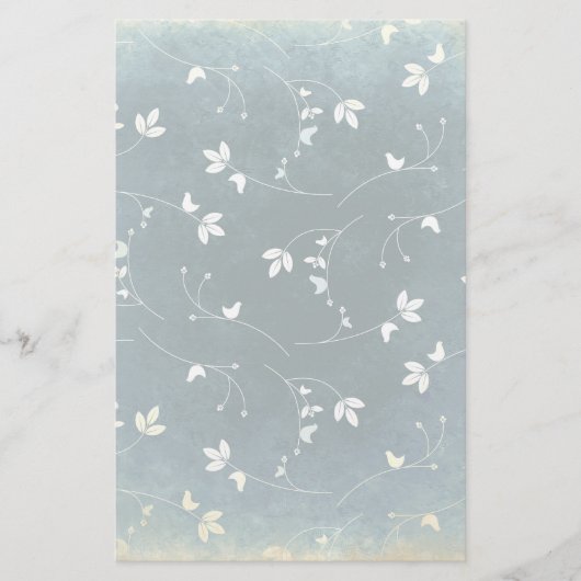 お洒落ヴィンテージ模様葉 便箋 (正面)