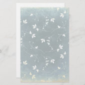 お洒落ヴィンテージ模様葉 便箋 (正面/裏面)