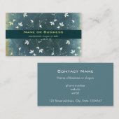 お洒落ヴィンテージ模様葉 名刺 (正面/裏面)