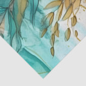 お洒落ヴィンテージ海フローラと魚 薄葉紙 (詳細)