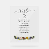 お洒落ヴィンテージ結婚フローラの座席表 アクリルサイン (正面)