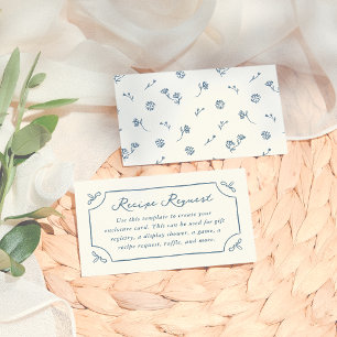 お洒落ヴィンテージ茶パーティーブライダルシャワー エンクロージャーカード