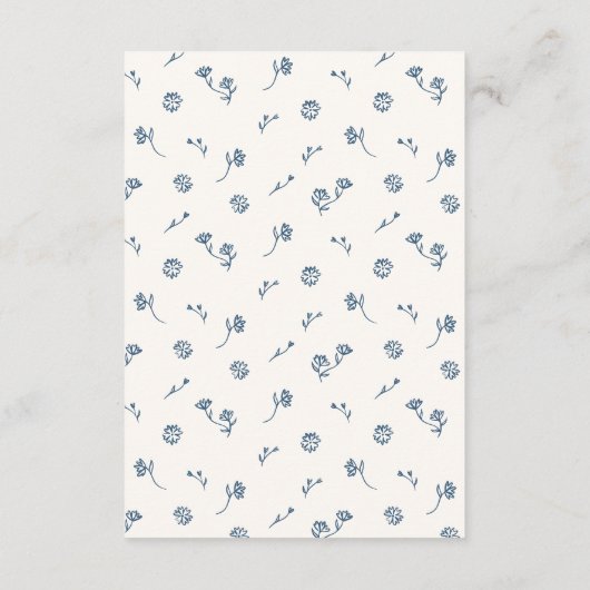 お洒落ヴィンテージ茶パーティーブライダルシャワー サンキューカード (裏面)