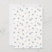 お洒落ヴィンテージ茶パーティーブライダルシャワー 招待状 (裏面)