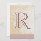 お洒落ヴィンテージ鳥かご結婚式招待状 招待状 (裏面)