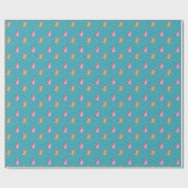 お洒落一輪花かわいらし柄 ラッピングペーパー (フラット)