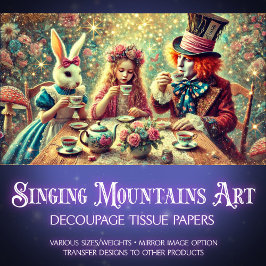 お洒落不機嫌茶パーティーin Wonderland Decompage 薄葉紙