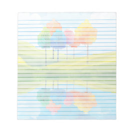 お洒落並木 – 5.5インチx 6インチメモ帳 ノートパッド