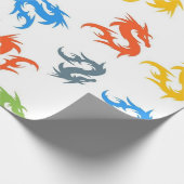 お洒落中国の龍図 ラッピングペーパー (角)