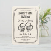 お洒落予測できなファンキー応援30誕生日 招待状 (スタンド正面)