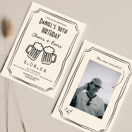 お洒落予測できなファンキー応援30誕生日 招待状