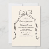 お洒落予測できな手弓結婚式 招待状 (正面)