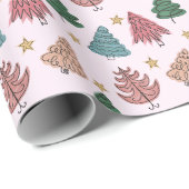 お洒落休日の木 ラッピングペーパー (ロールコーナー)