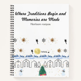 お洒落休日テーマスパイラルレシピ手帳 ノートブック