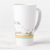 お洒落先生のシパーソナライズされたーン カフェラテマグ (右アングル)