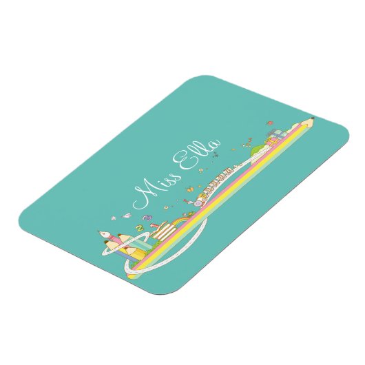 お洒落先生のシパーソナライズされたーン マグネット (左側)