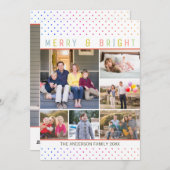 お洒落写真明メリーるい虹水玉模様 シーズンカード (正面/裏面)