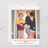 お洒落写真明メリーるい虹水玉模様 シーズンカード (裏面)