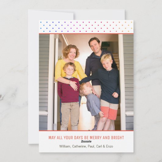 お洒落写真明メリーるい虹水玉模様 シーズンカード (裏面)