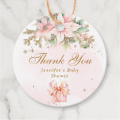 お洒落冬の女の子の赤ん感謝していだけ フェイバータグ (正面)