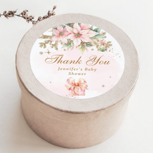 お洒落冬の女の子の赤ん感謝していだけ ラウンドシール