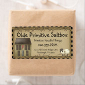 お洒落初期のSaltbox House Shipping Label ラベル (インサイチュ)