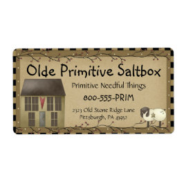 お洒落初期のSaltbox House Shipping Label ラベル