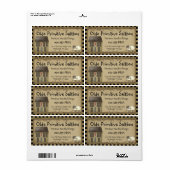 お洒落初期のSaltbox House Shipping Label ラベル (フルシート)