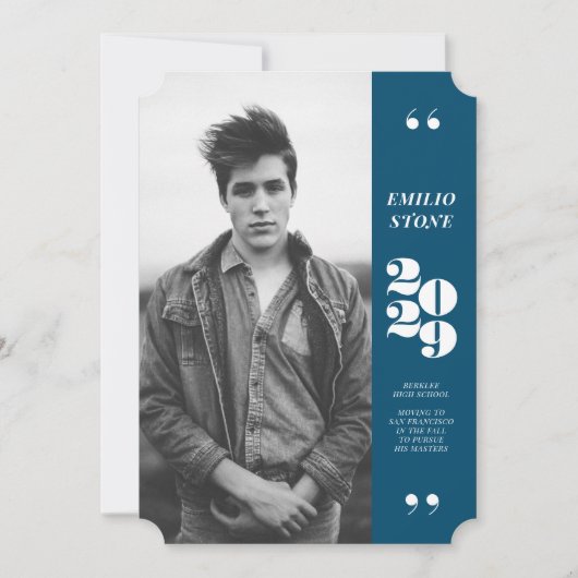 お洒落卒業 案内状 (正面)