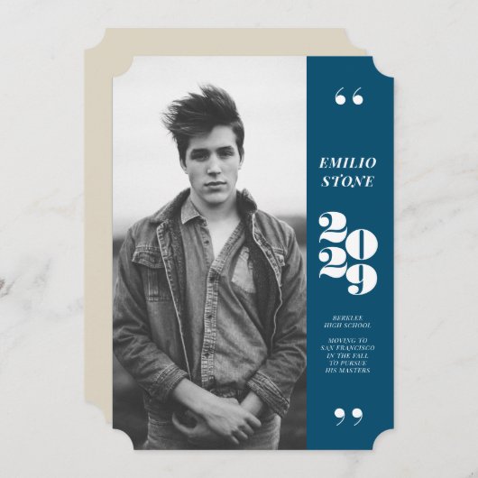 お洒落卒業 案内状 (正面/裏面)