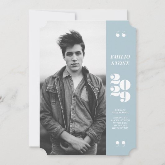 お洒落卒業 案内状 (正面)