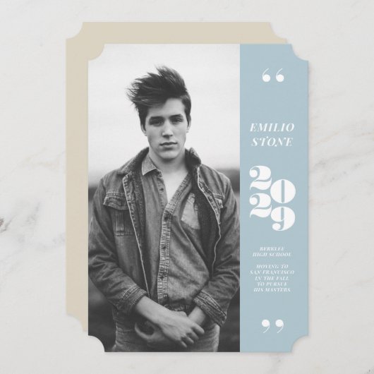 お洒落卒業 案内状 (正面/裏面)